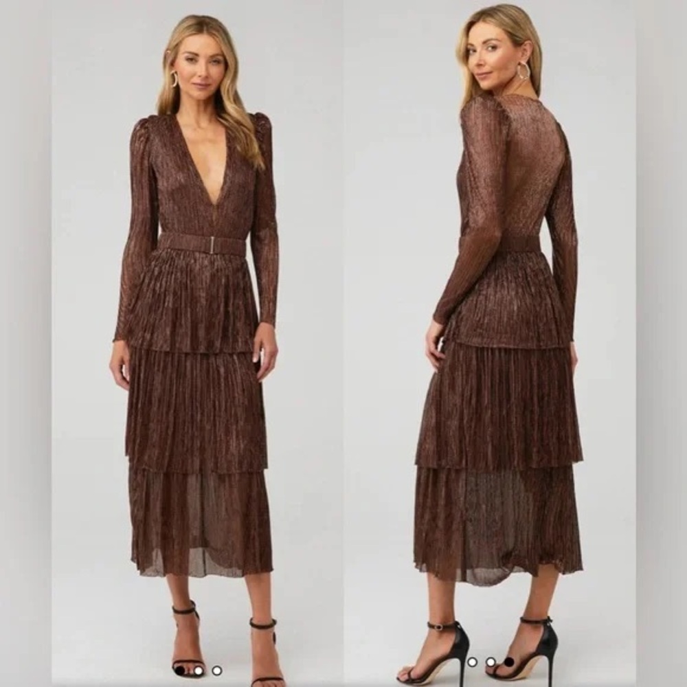 SABINA MUSAYEV CARRY DRESS bronze